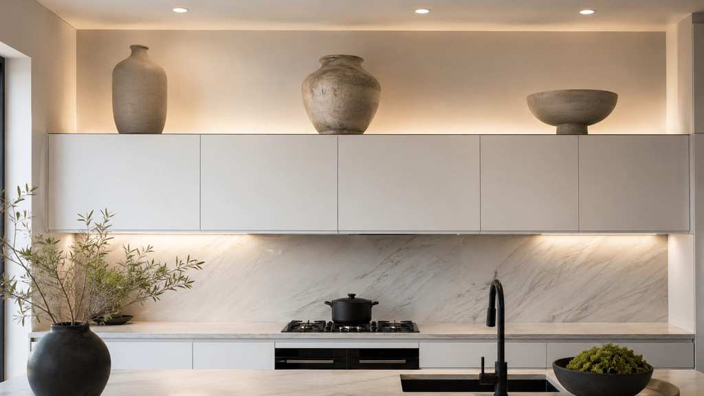 above kitchen cabinet decor ideas